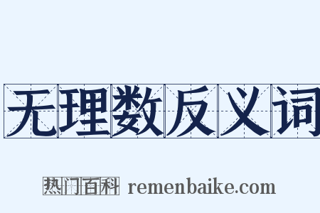 无理数反义词是什么意思的图片